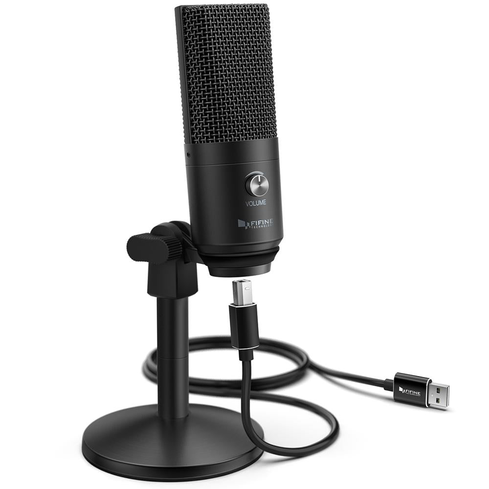Fifine microfone usb para computador portátil e computadores para gravação de streaming