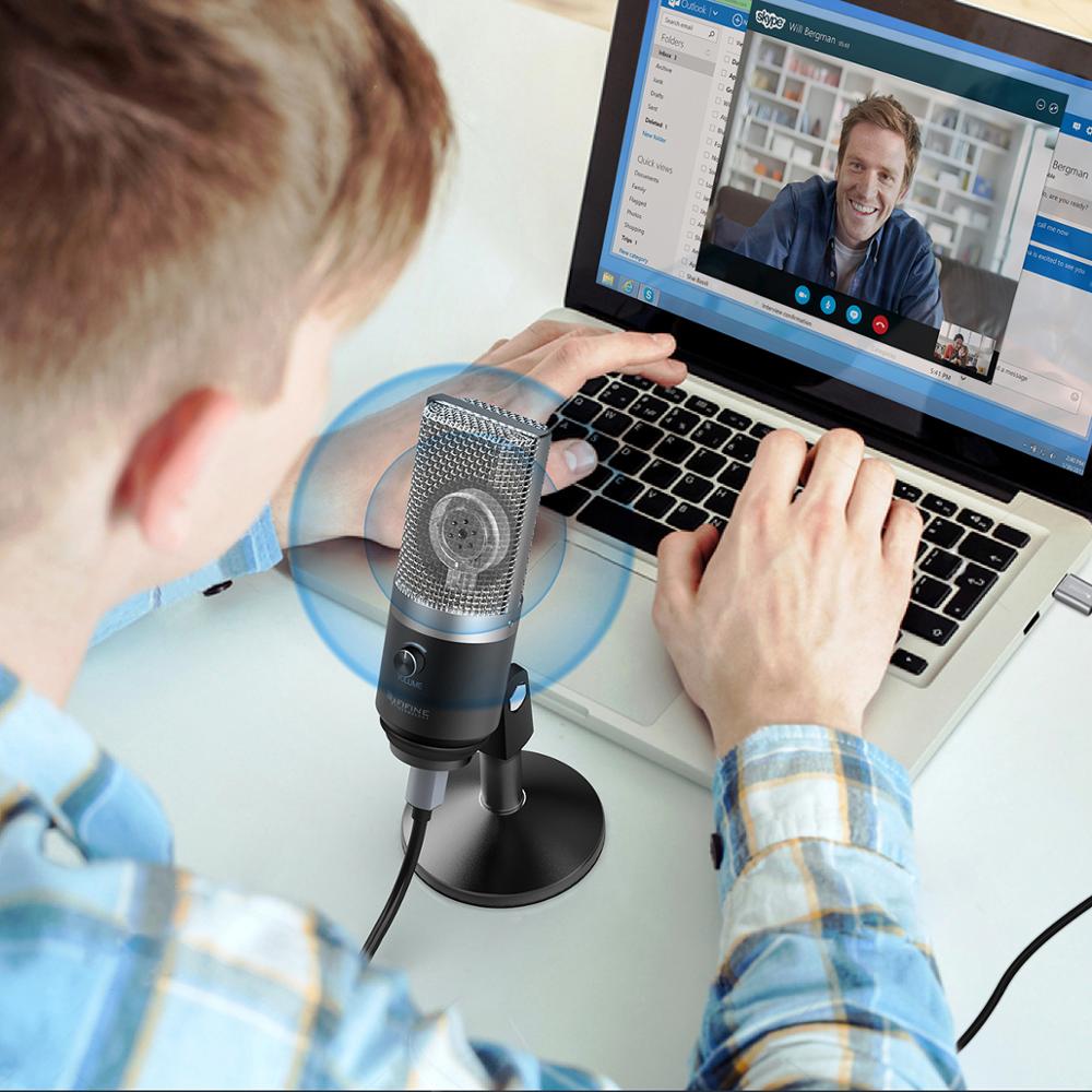 Fifine microfone usb para computador portátil e computadores para gravação de streaming