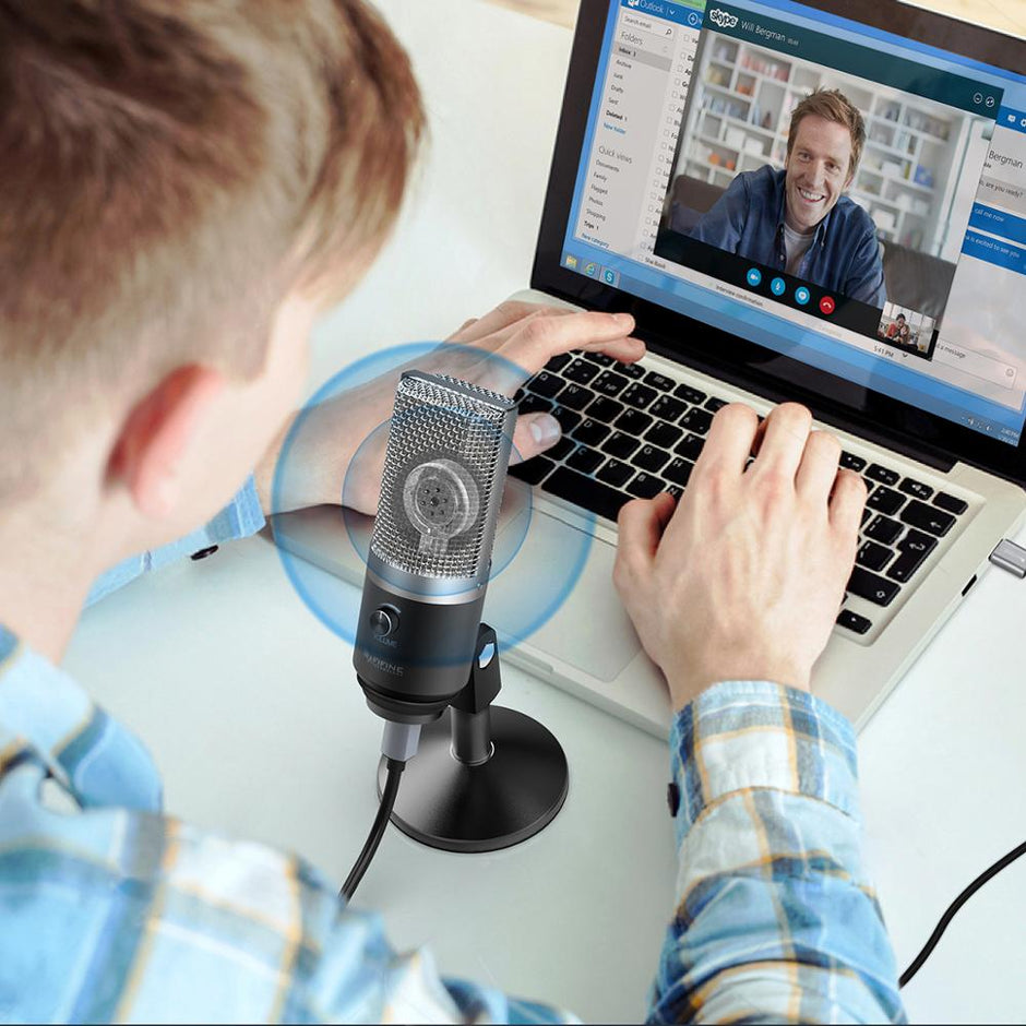 Fifine microfone usb para computador portátil e computadores para gravação de streaming