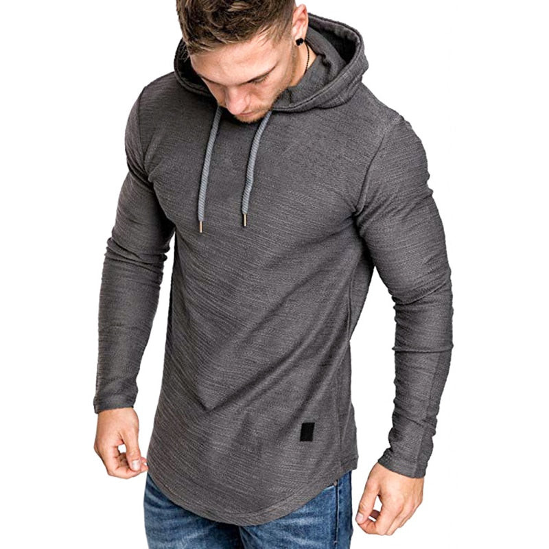 nova marca masculina de cor sólida moletom moda masculina com capuz primavera e outono, inverno hip hop