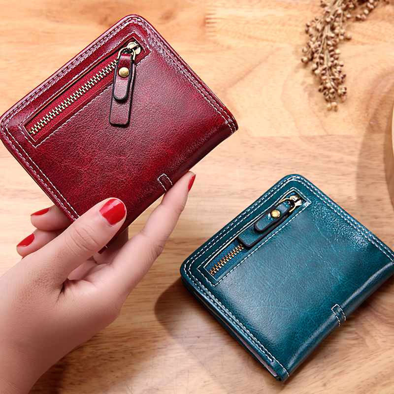 Zarte Mini-Geldbörse aus Leder, Luxus für Damen