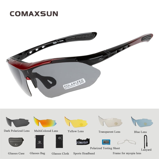 Comaxsun profissional polarizada ciclismo óculos, óculos de bicicleta ,óculos de esportes ao ar livre bicicleta