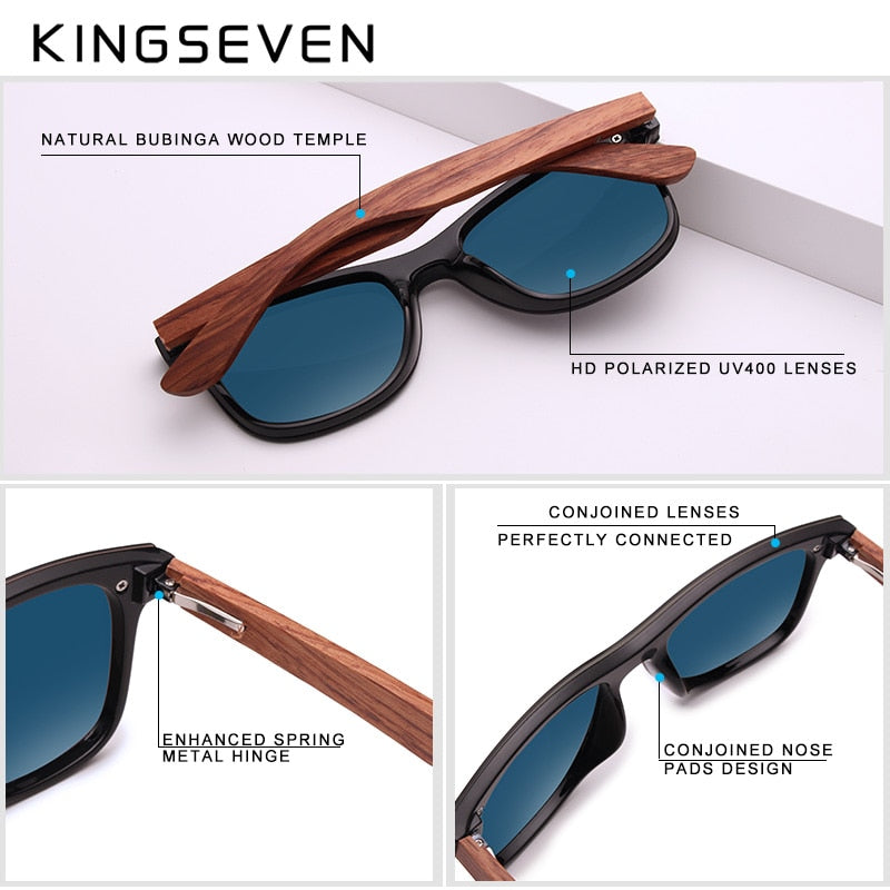 Kingseven Sonnenbrille aus Naturholz