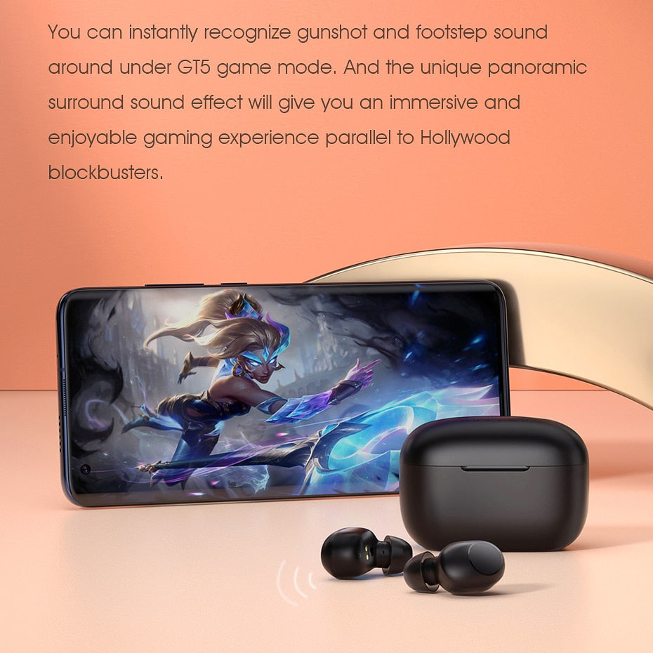 Haylou gt5 toque controle de carregamento sem fio tws bluetooth