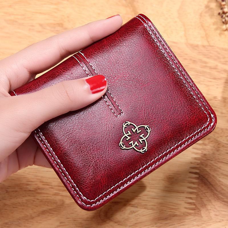 Zarte Mini-Geldbörse aus Leder, Luxus für Damen