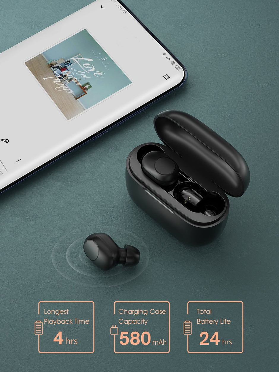Haylou gt5 toque controle de carregamento sem fio tws bluetooth