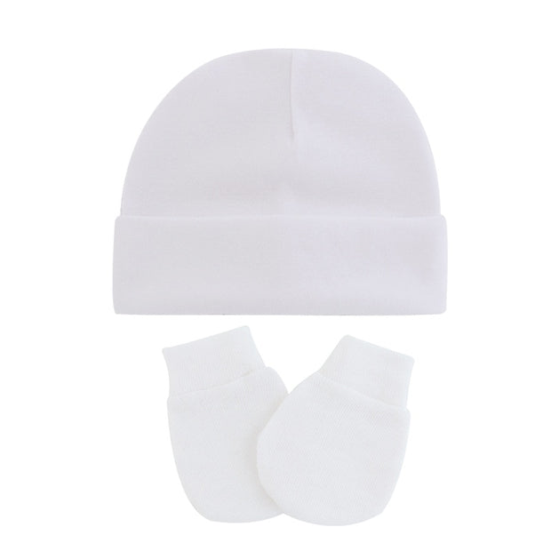 Touca e luvinha de Algodão para  Bebé Conjunto Inverno Meninos e Meninas Infantis
