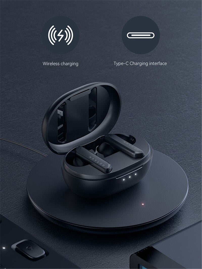 Haylou x1/w1 bluetooth 5.2 fones de ouvido 35db duplo cancelamento de ruído