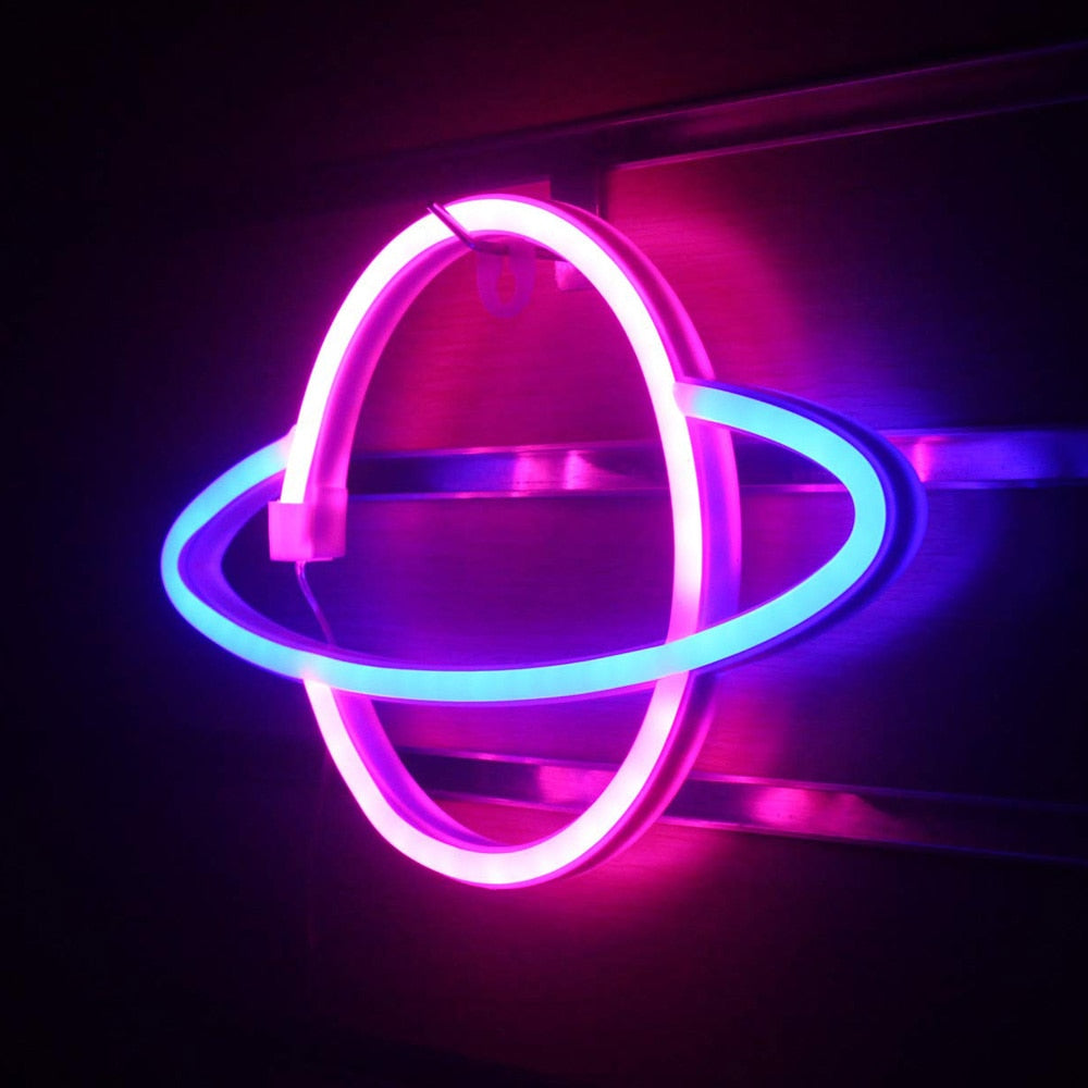 Wandleuchte mit LED-Neonlicht