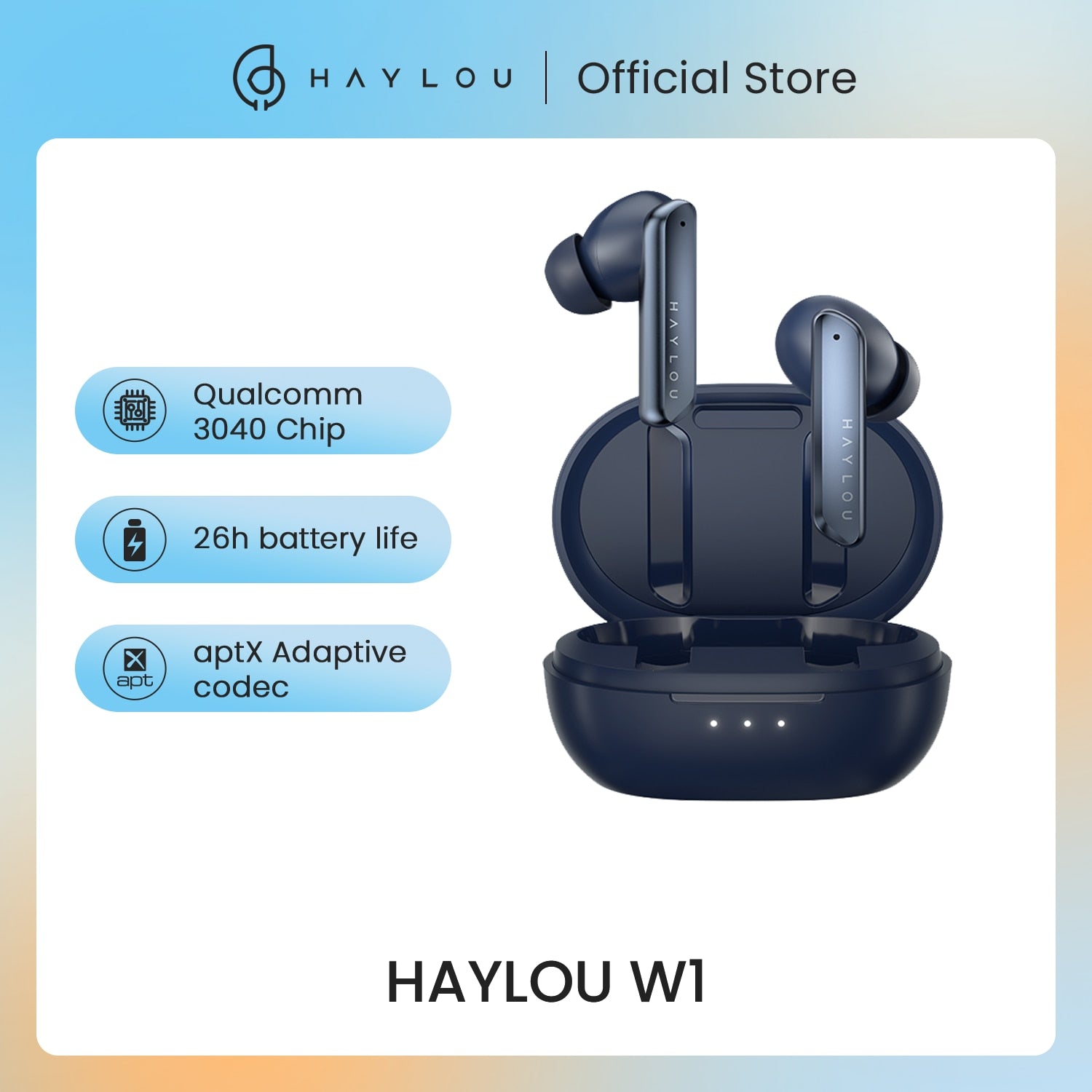 Haylou w1 qcc 3040 bluetooth 5.2 fones de ouvido