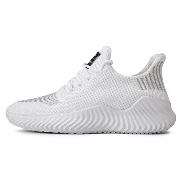 sapatos respirável malha branca tênis masculino