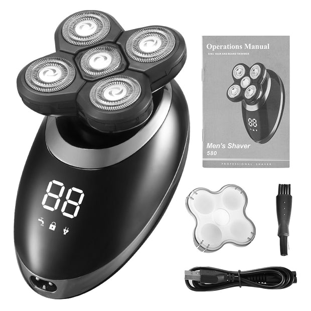 Ipx7 à prova d' água barbeador barbeador elétrico para homens barba aparador de cabelo recarregável