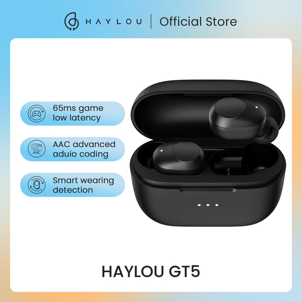 Haylou gt5 toque controle de carregamento sem fio tws bluetooth