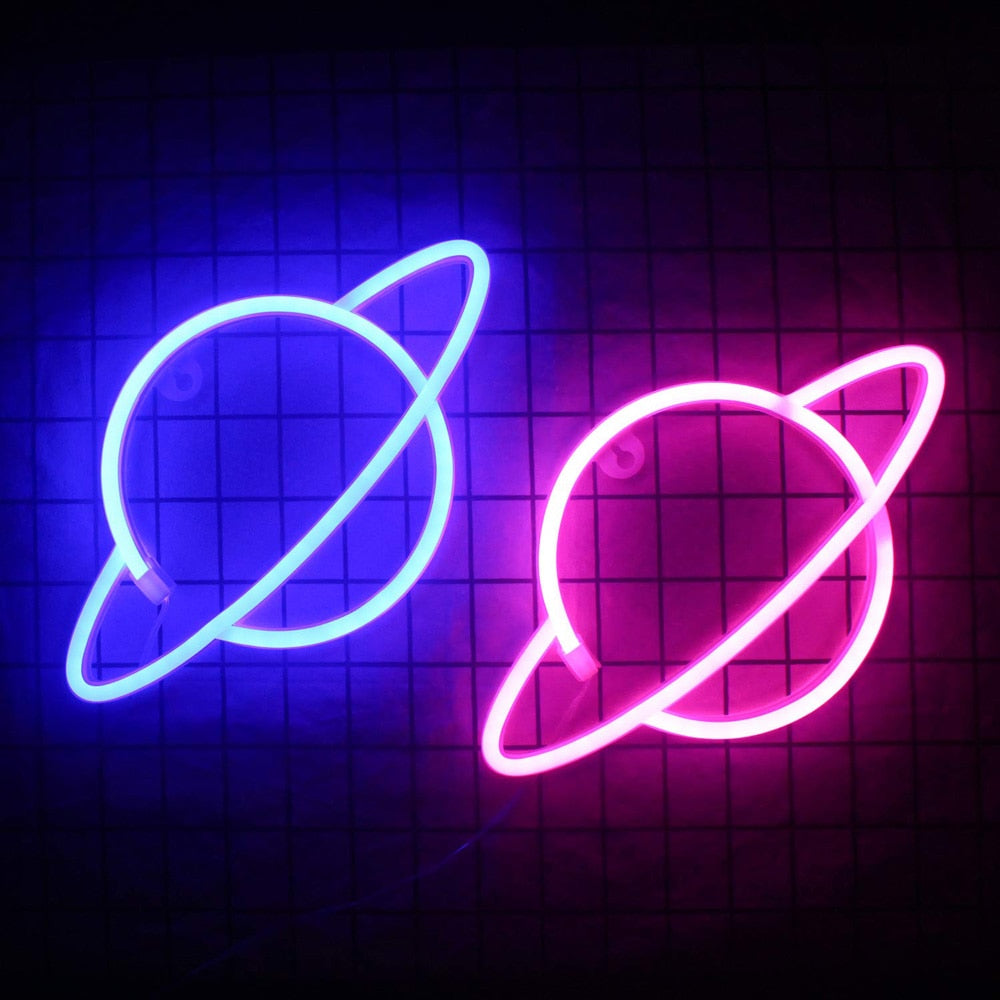 Wandleuchte mit LED-Neonlicht