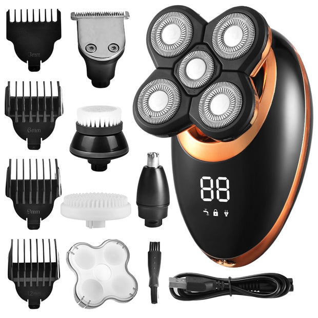 Ipx7 à prova d' água barbeador barbeador elétrico para homens barba aparador de cabelo recarregável