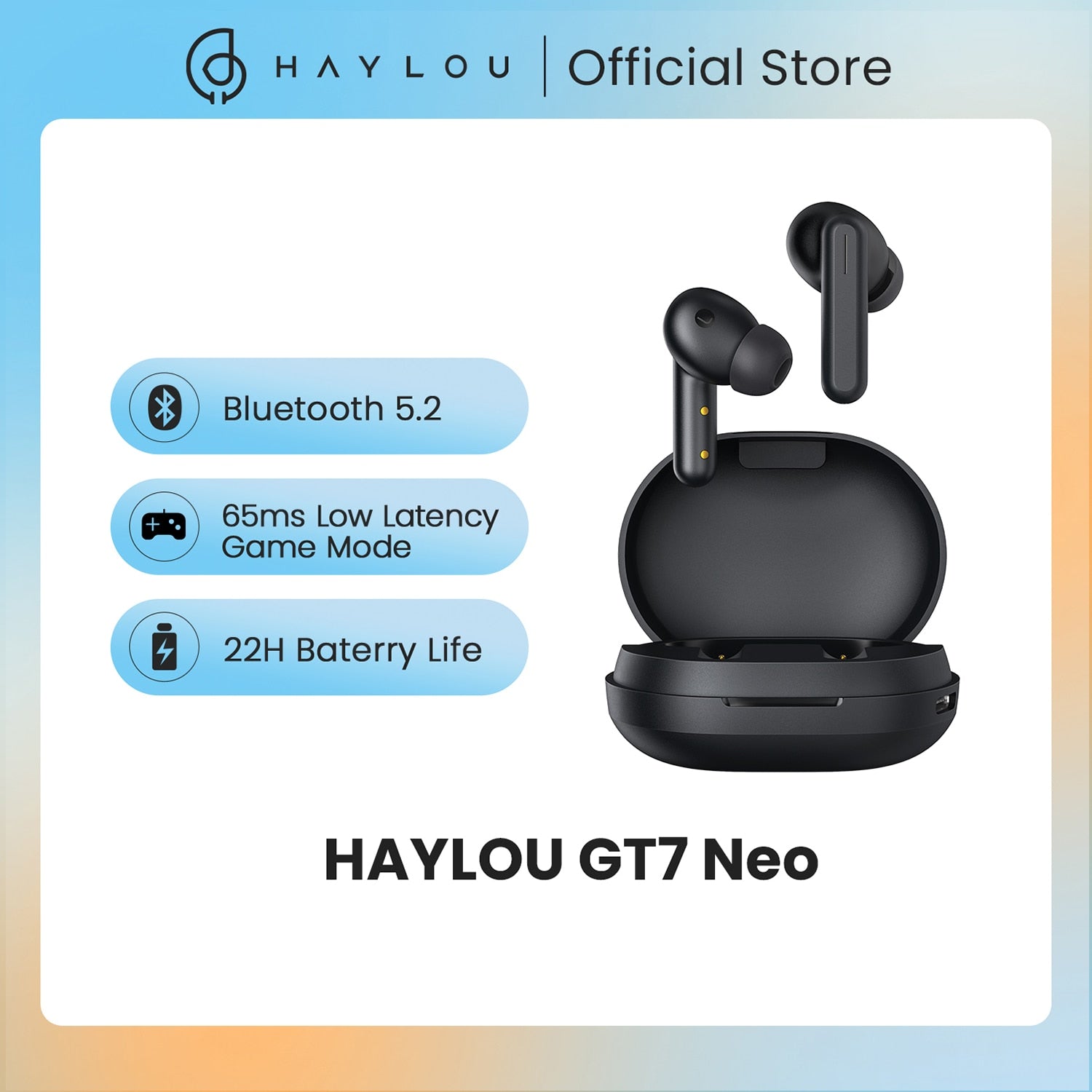 Haylou gt7 neo tws v5.2 fones de ouvido sem fio bluetooth