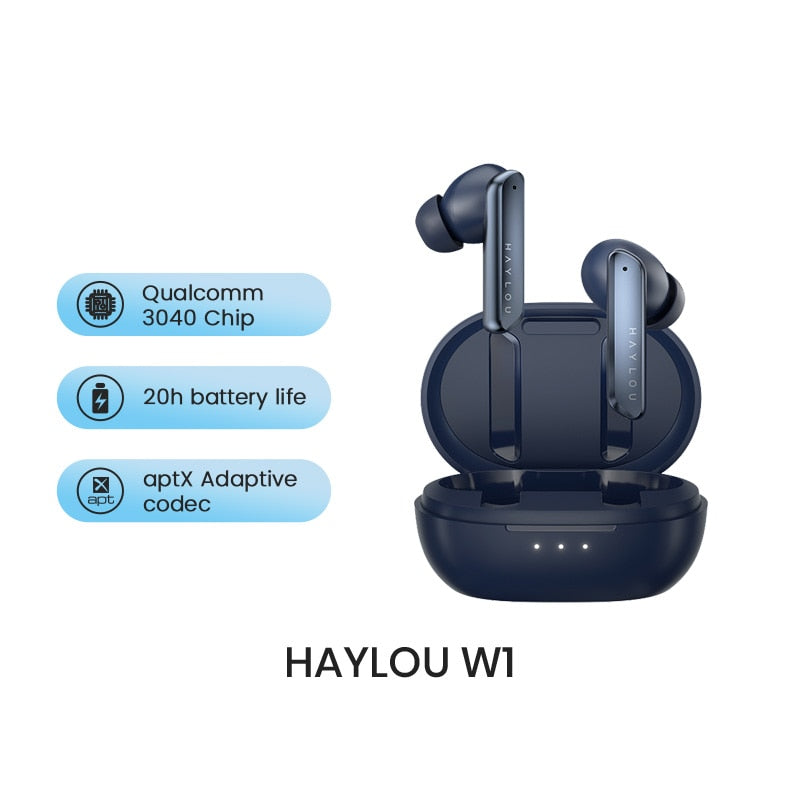 Haylou x1/w1 bluetooth 5.2 fones de ouvido 35db duplo cancelamento de ruído