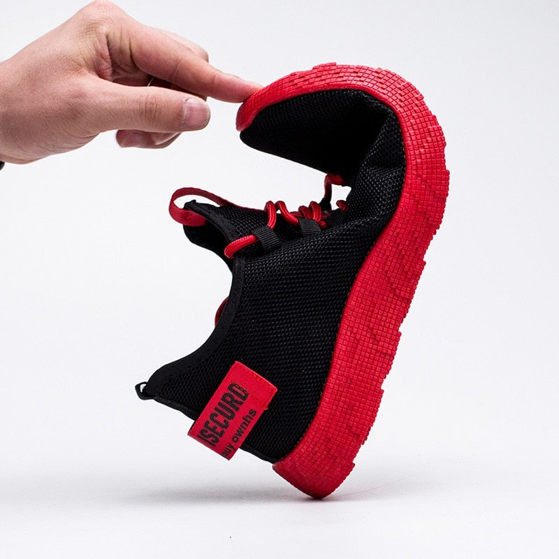 Homem vulcanize sapatos casuais tênis masculino respirável