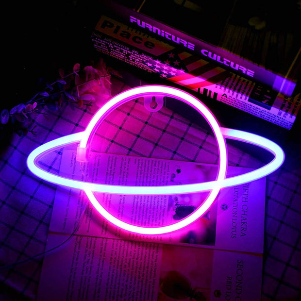 Luminária de Parede com Luz Neon LED