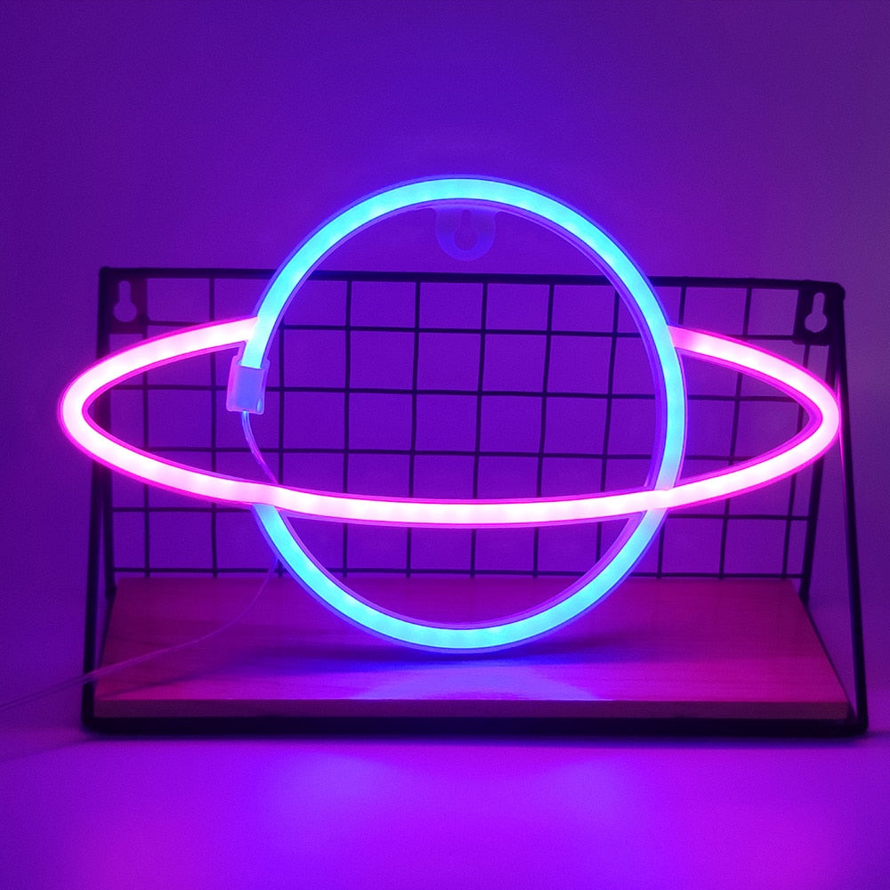 Wandleuchte mit LED-Neonlicht