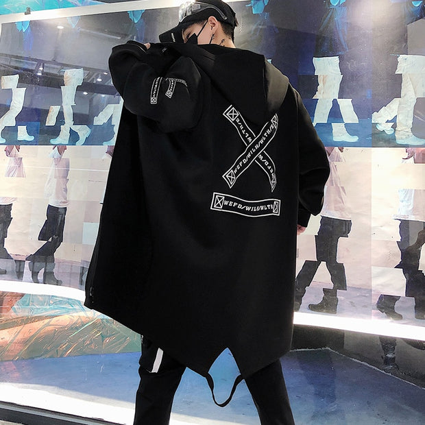 2023 primavera outono homens casacos com capuz impressão harajuku, casaco masculino casual outwear hip hop streetwear