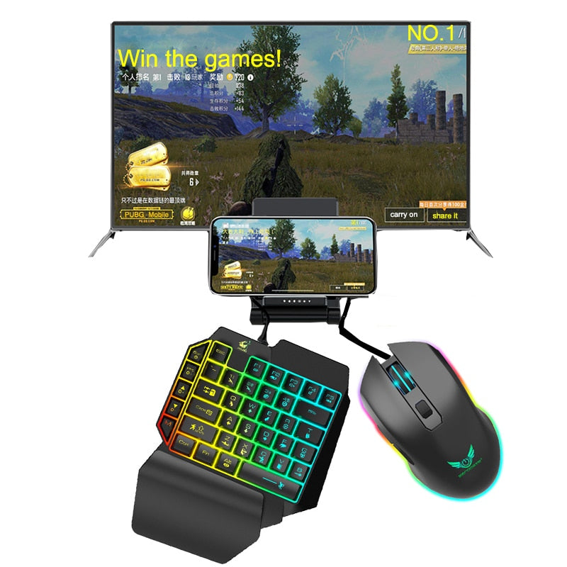 3 em 1 pubg controlador móvel gamepad cooler fã gaming teclado mouse conversor para ios android telefone pubg adaptador