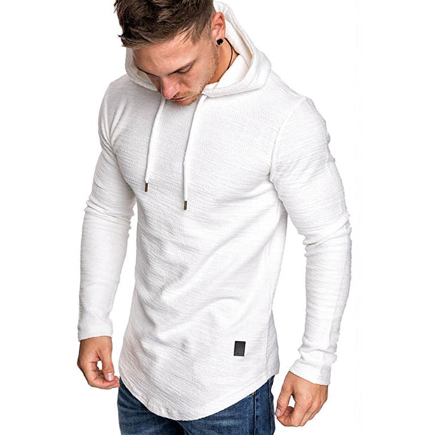 nova marca masculina de cor sólida moletom moda masculina com capuz primavera e outono, inverno hip hop