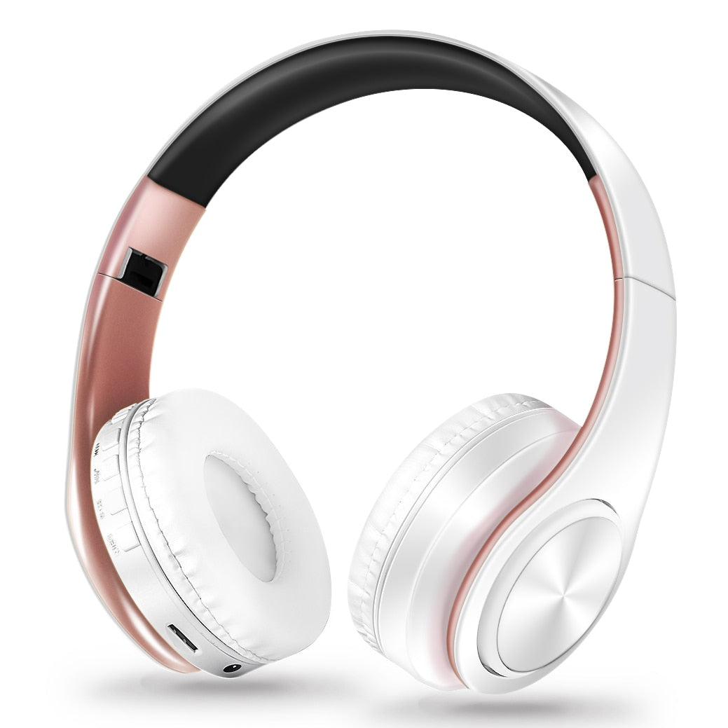 Fone de ouvido estéreo HIFI para celular xiaomi iphone e tablet Samsung, com bluetooth para música, FM e com suporte de cartão SD e microfone