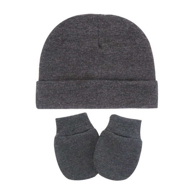 Touca e luvinha de Algodão para  Bebé Conjunto Inverno Meninos e Meninas Infantis
