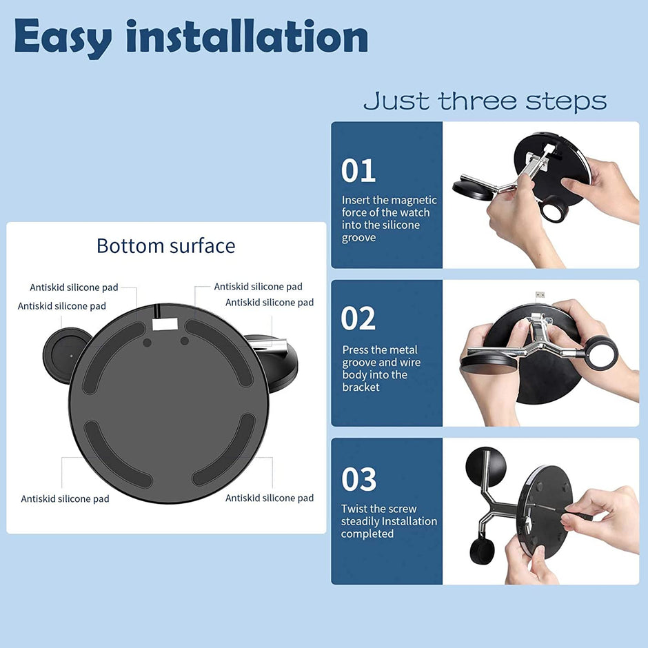 25w 3 em 1 ímã que carregador sem fio rápido para iphone