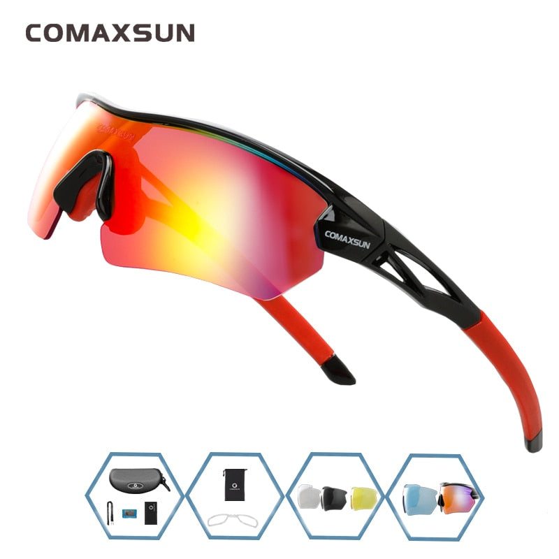 Comaxsun profissional polarizada ciclismo óculos, óculos de bicicleta ,óculos de esportes ao ar livre bicicleta