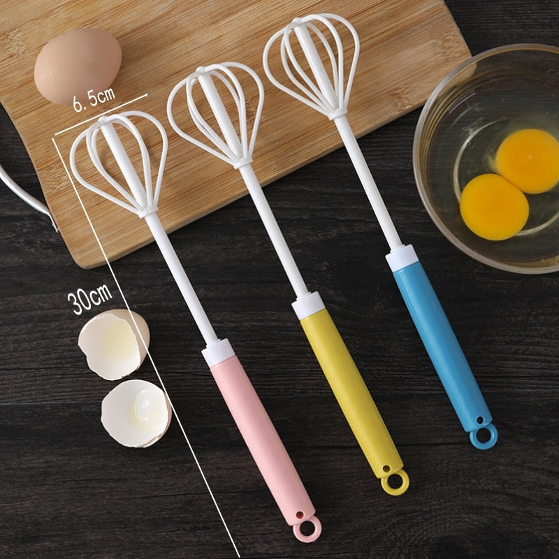 Pressão da mão semi automática batedor de ovos acessórios de cozinha em aço inoxidável