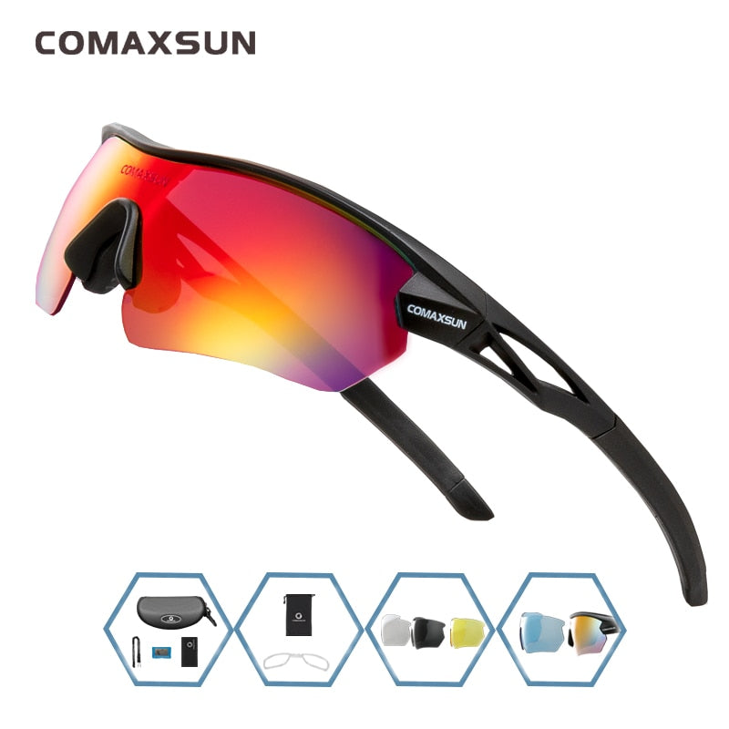 Comaxsun profissional polarizada ciclismo óculos, óculos de bicicleta ,óculos de esportes ao ar livre bicicleta