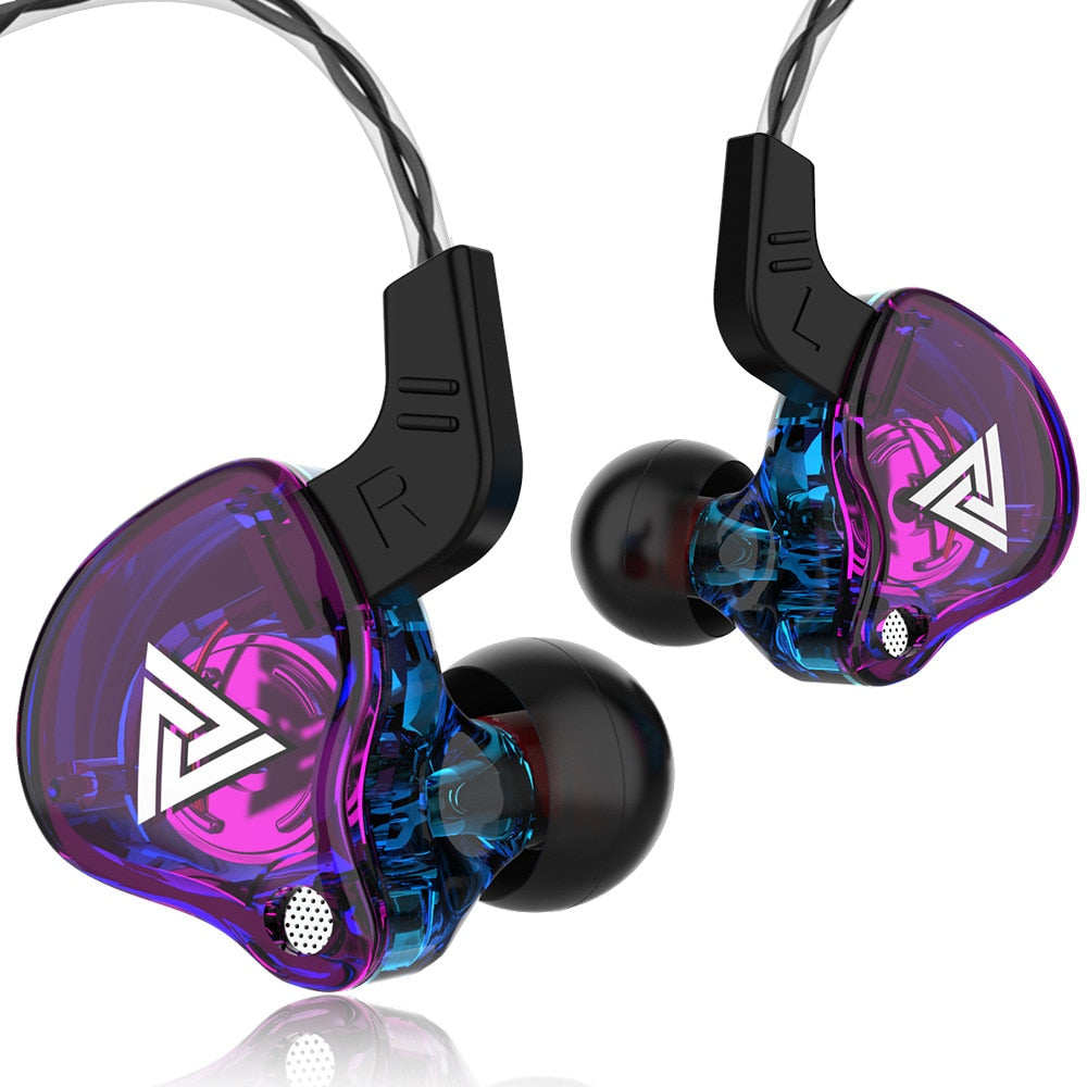 Original qkz ak6 cobre motorista hifi com fio fone de ouvido esporte