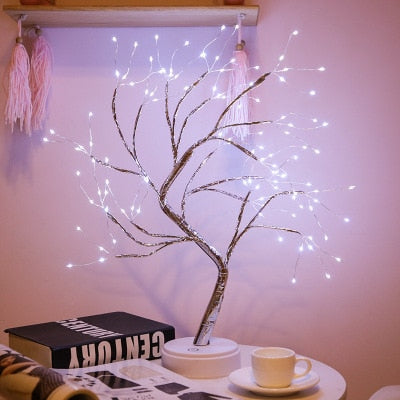 Mini-LED-Nachtlicht mit Kupferdraht Weihnachtsbaum Girlande Lampe Home Dekoration 