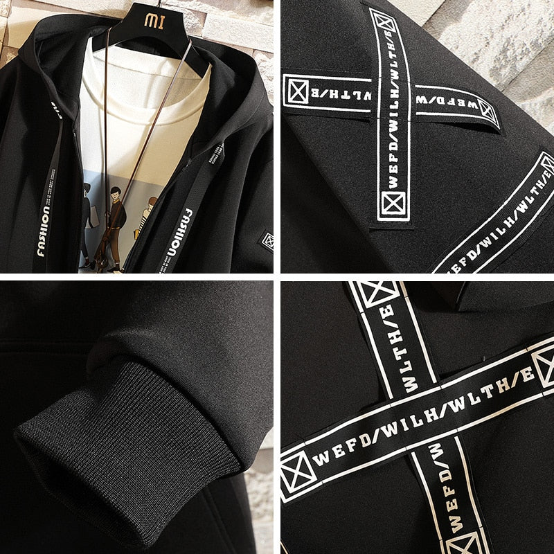 2023 primavera outono homens casacos com capuz impressão harajuku, casaco masculino casual outwear hip hop streetwear