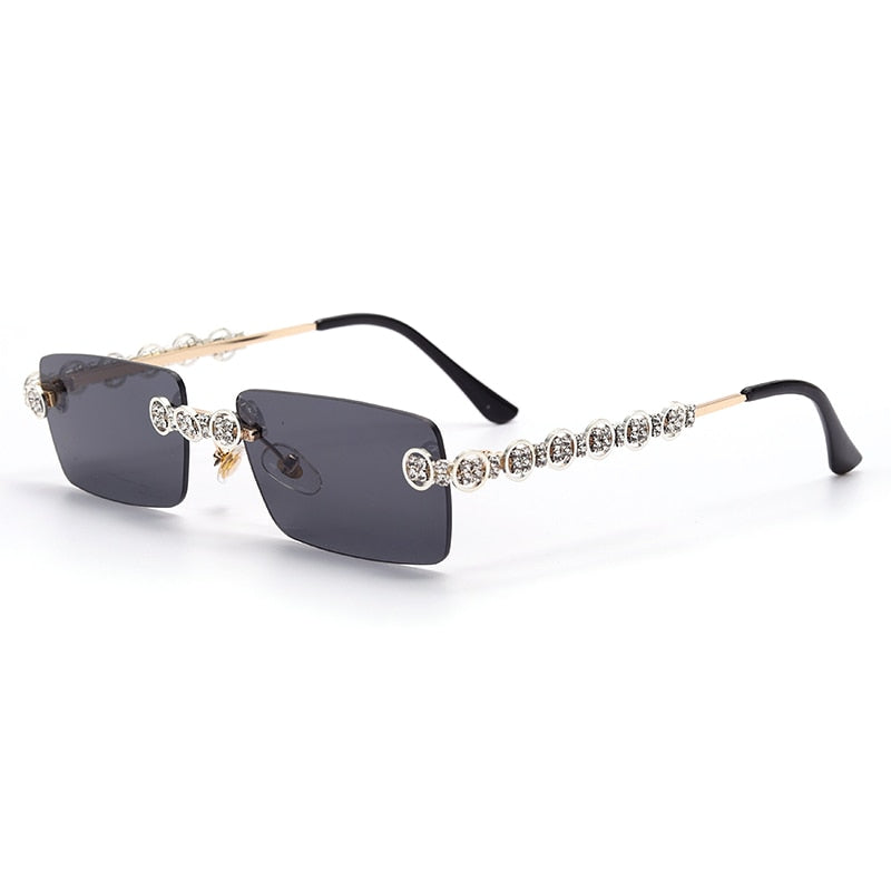 steampunk óculos de sol cristal vintage strass óculos uv400 oculos