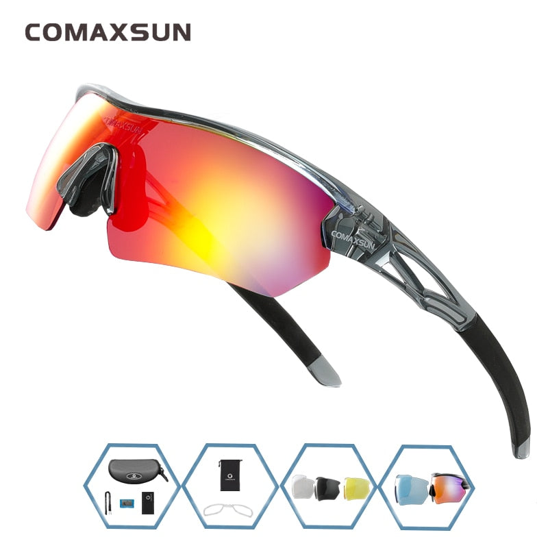 Comaxsun profissional polarizada ciclismo óculos, óculos de bicicleta ,óculos de esportes ao ar livre bicicleta