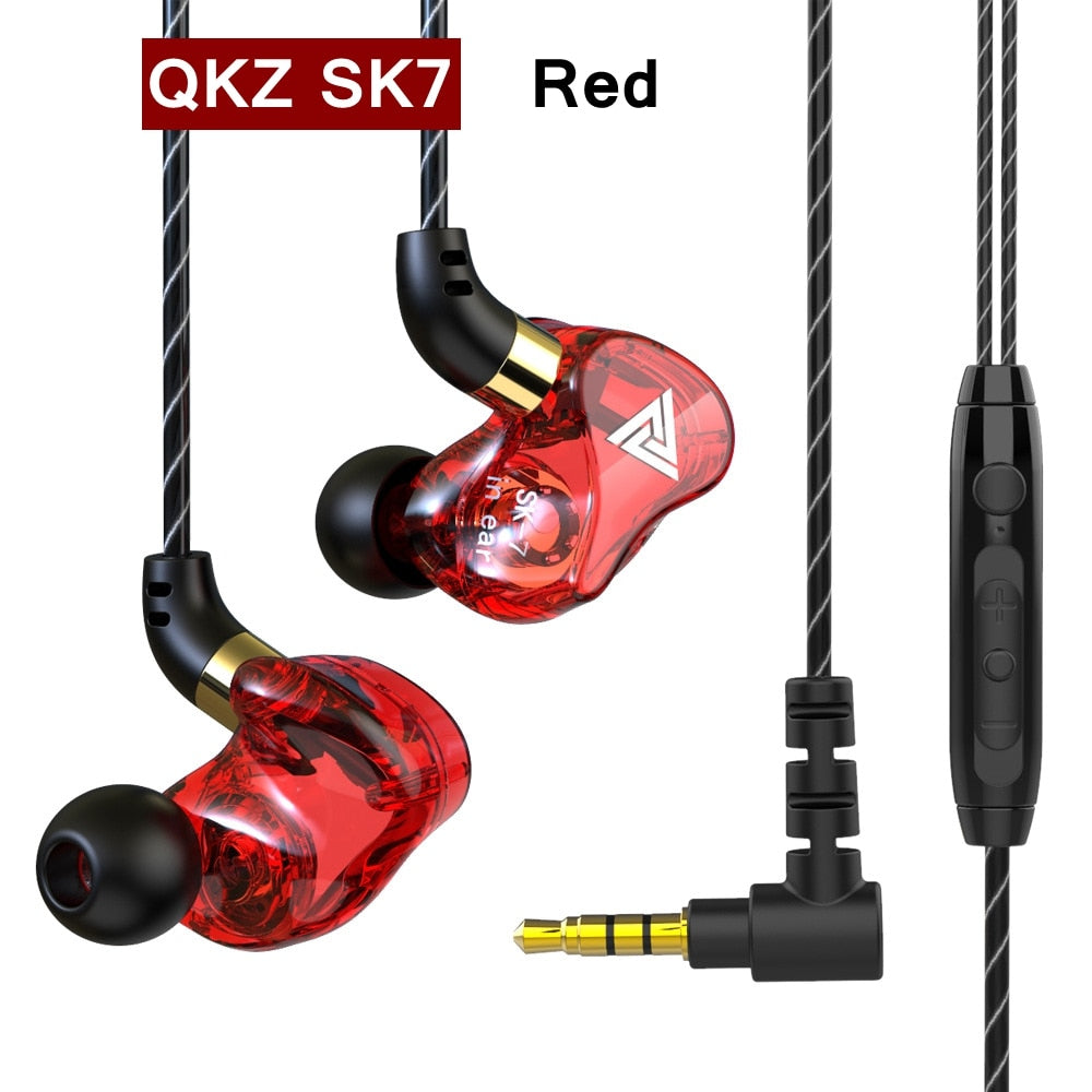 Original qkz ak6 cobre motorista hifi com fio fone de ouvido esporte