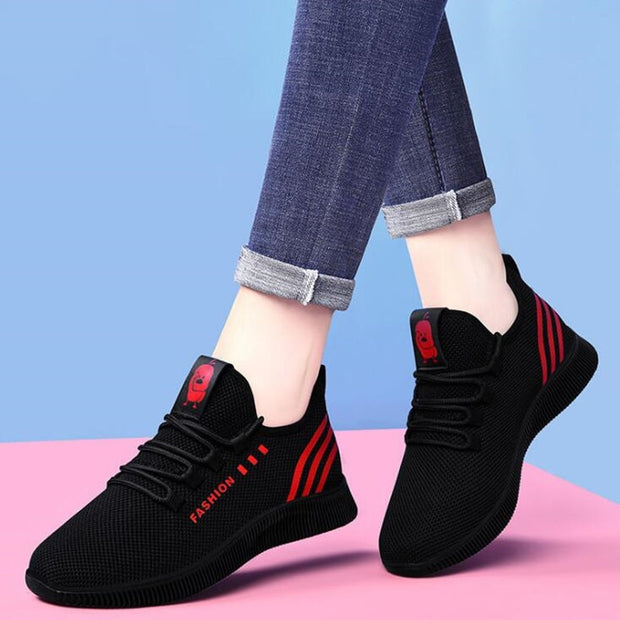 Mulheres casuais sapatos esportivos mulher respirável