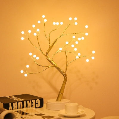 Mini-LED-Nachtlicht mit Kupferdraht Weihnachtsbaum Girlande Lampe Home Dekoration 