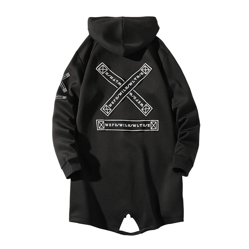 2023 primavera outono homens casacos com capuz impressão harajuku, casaco masculino casual outwear hip hop streetwear