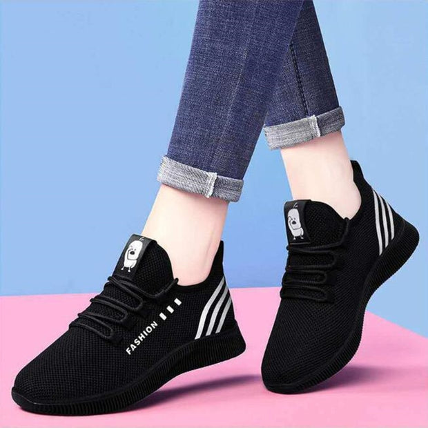 Mulheres casuais sapatos esportivos mulher respirável