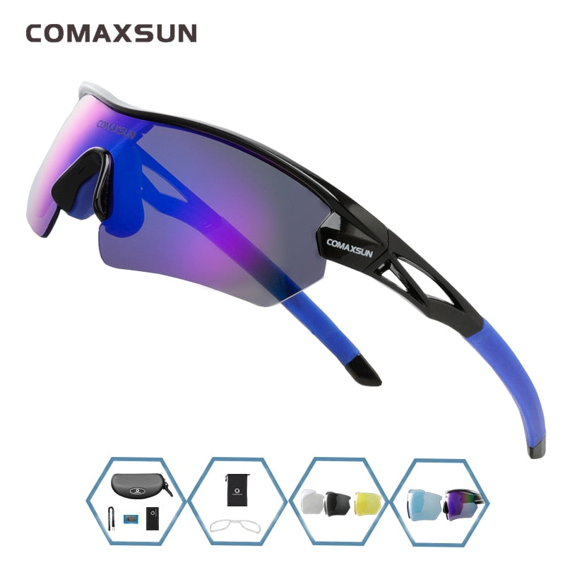 Comaxsun profissional polarizada ciclismo óculos, óculos de bicicleta ,óculos de esportes ao ar livre bicicleta