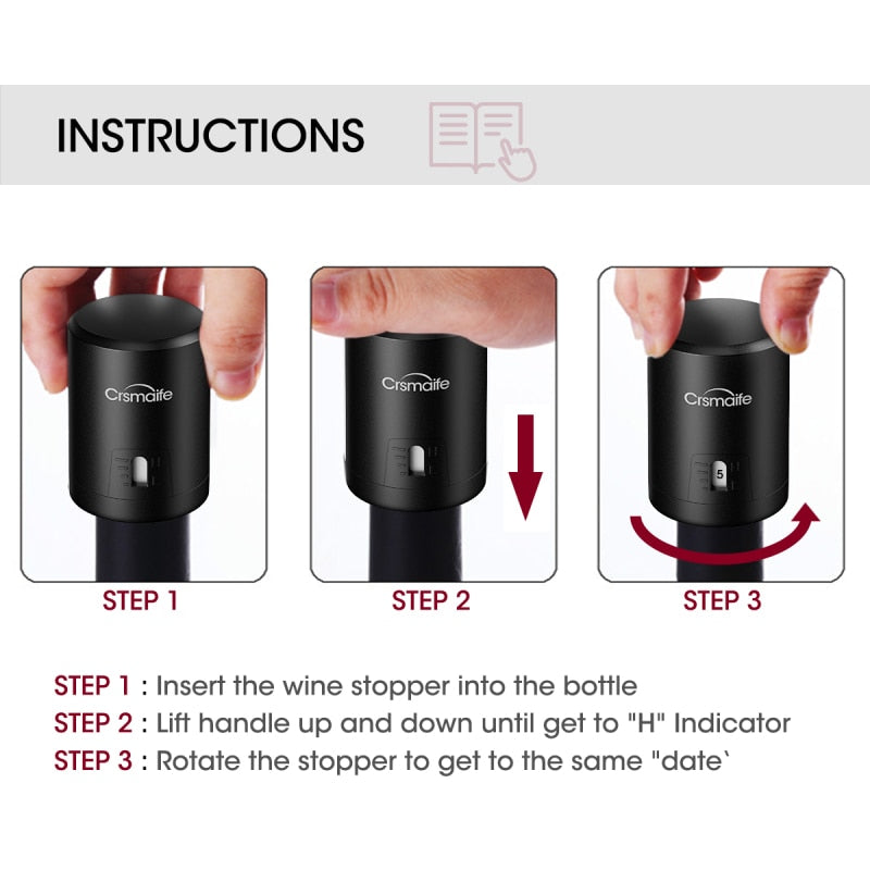 Rolha de vinho a vácuo abs, rolha para garrafa de vinho tinto, selador a vácuo, rolha para vinho fresco, keeper, rolha de champanhe, ferramentas de bar, 1 peça