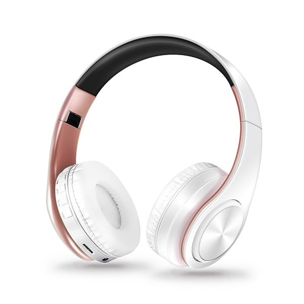 Fone de ouvido estéreo HIFI para celular xiaomi iphone e tablet Samsung, com bluetooth para música, FM e com suporte de cartão SD e microfone