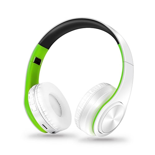 Fone de ouvido estéreo HIFI para celular xiaomi iphone e tablet Samsung, com bluetooth para música, FM e com suporte de cartão SD e microfone