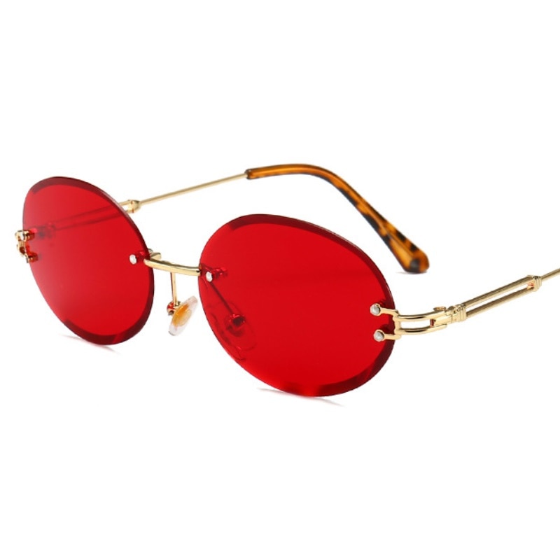 Luxus randlose Steampunk Herren Sonnenbrille Mode 