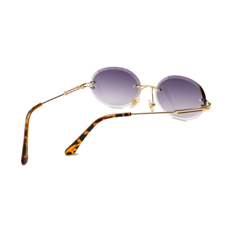 Luxus randlose Steampunk Herren Sonnenbrille Mode 