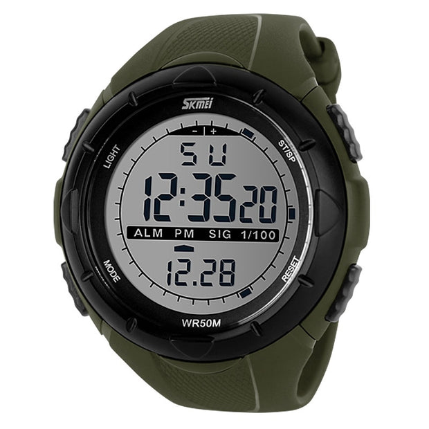Skmei relógio digital militar masculino, relógio masculino na moda de 2023, relógio despertador, resistente ao choque, à prova d'água, relógio digital do exército